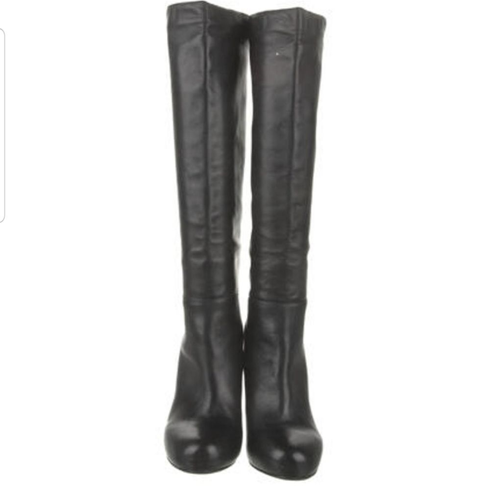 See By Chloe Black Leather Boots Sz 38.5
